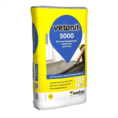Быстротвердеющий ровнитель Weber.Vetonit 5000 (5-50мм), 25 кг