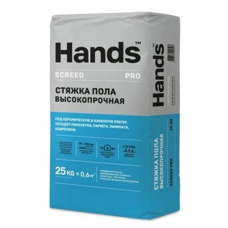 Наливной пол быстротвердеющий Hands Racer PRO, 20кг